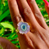 Gold Amethyst Stalactite Ring (Peace)
