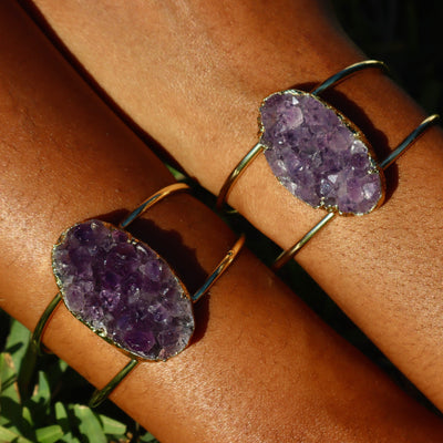 Gold Amethyst Bracelet (Peace and Psychic Ability)