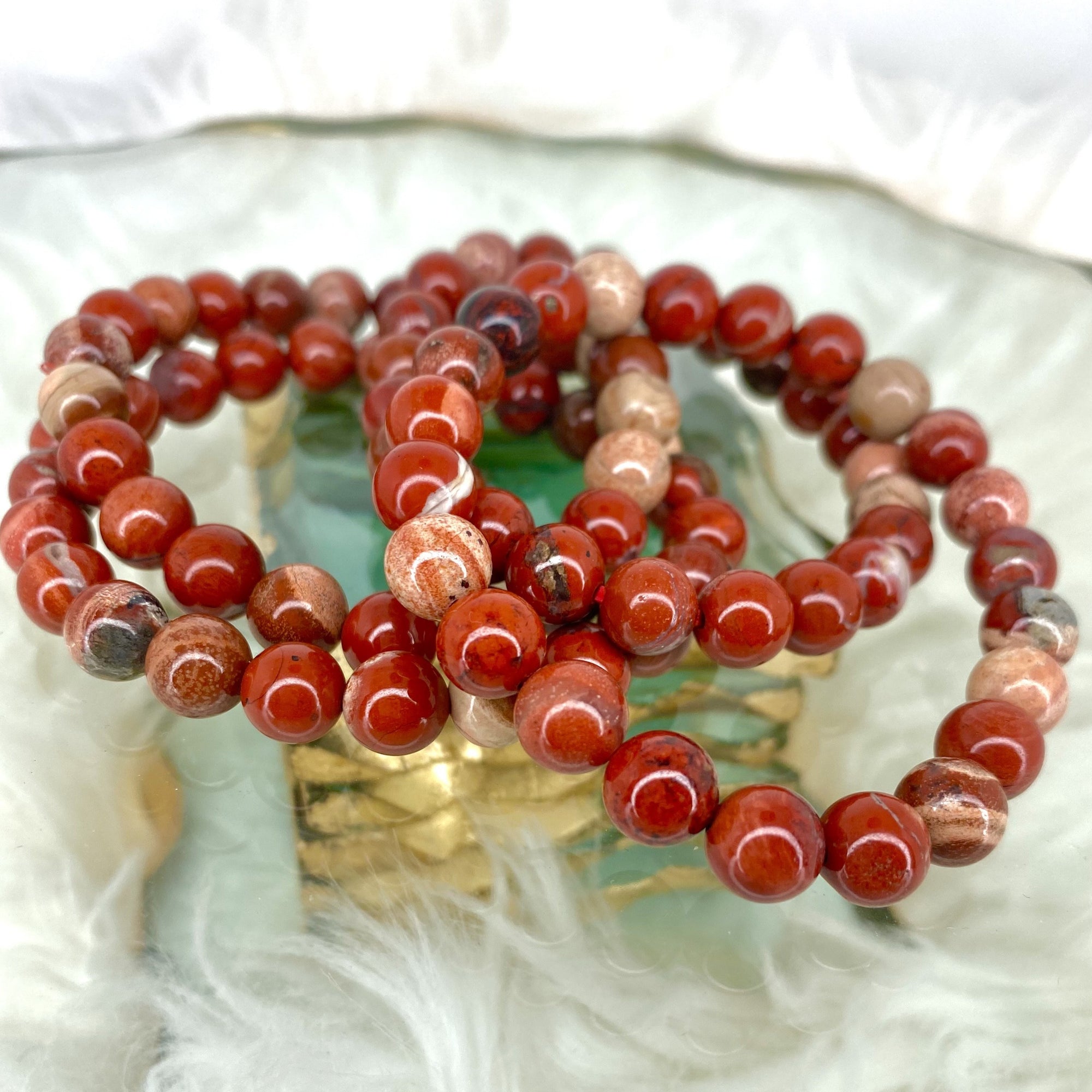 Empowering Red Jasper Mala Bracelet – Daya Jewelry