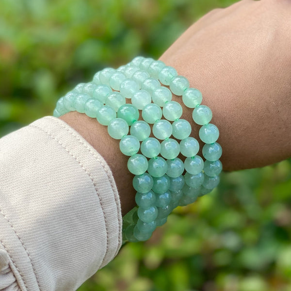 American Coin Treasures Lucky Taiwan Blossom Coin Green Aventurine Bracelet