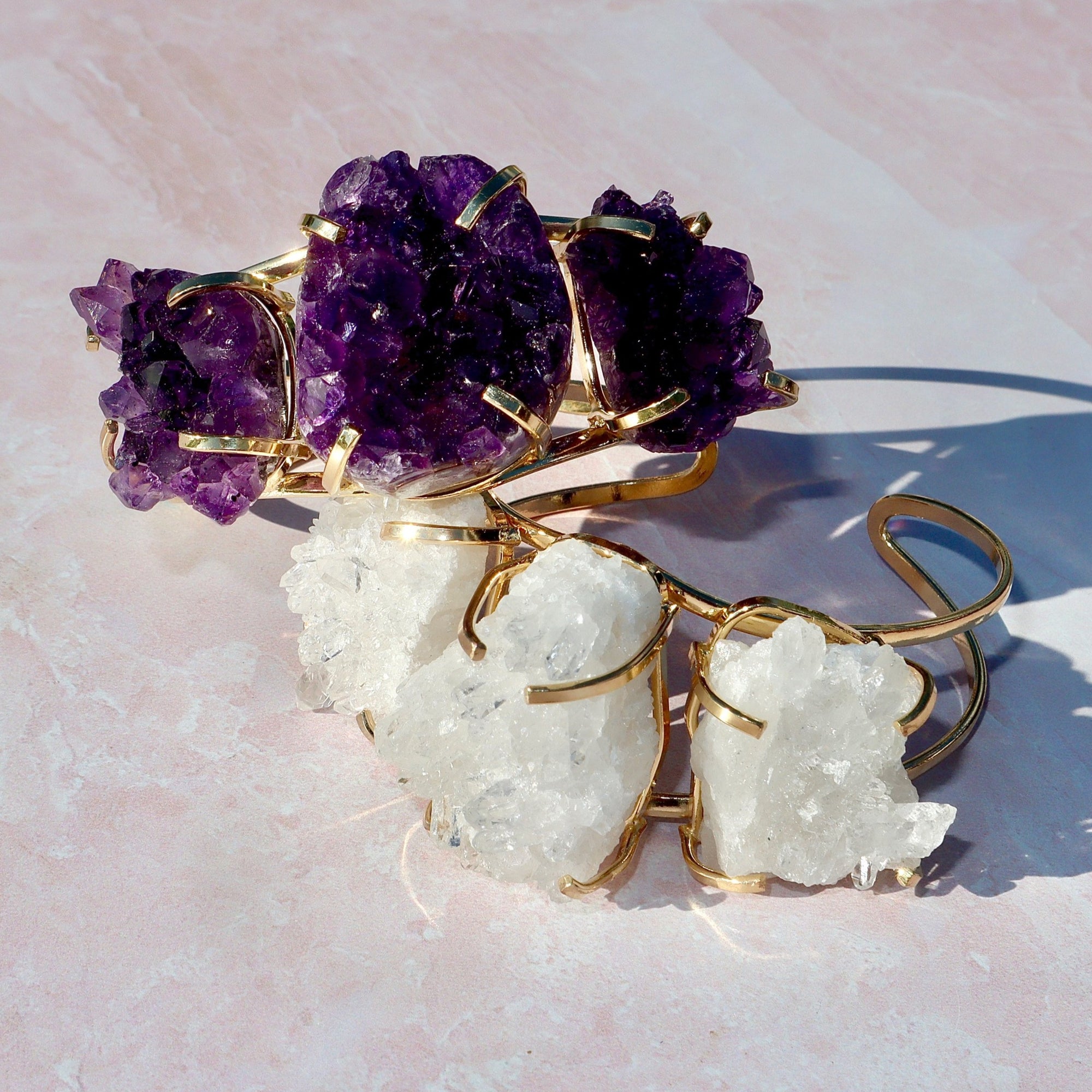 Clear Quartz Triple Bracelet