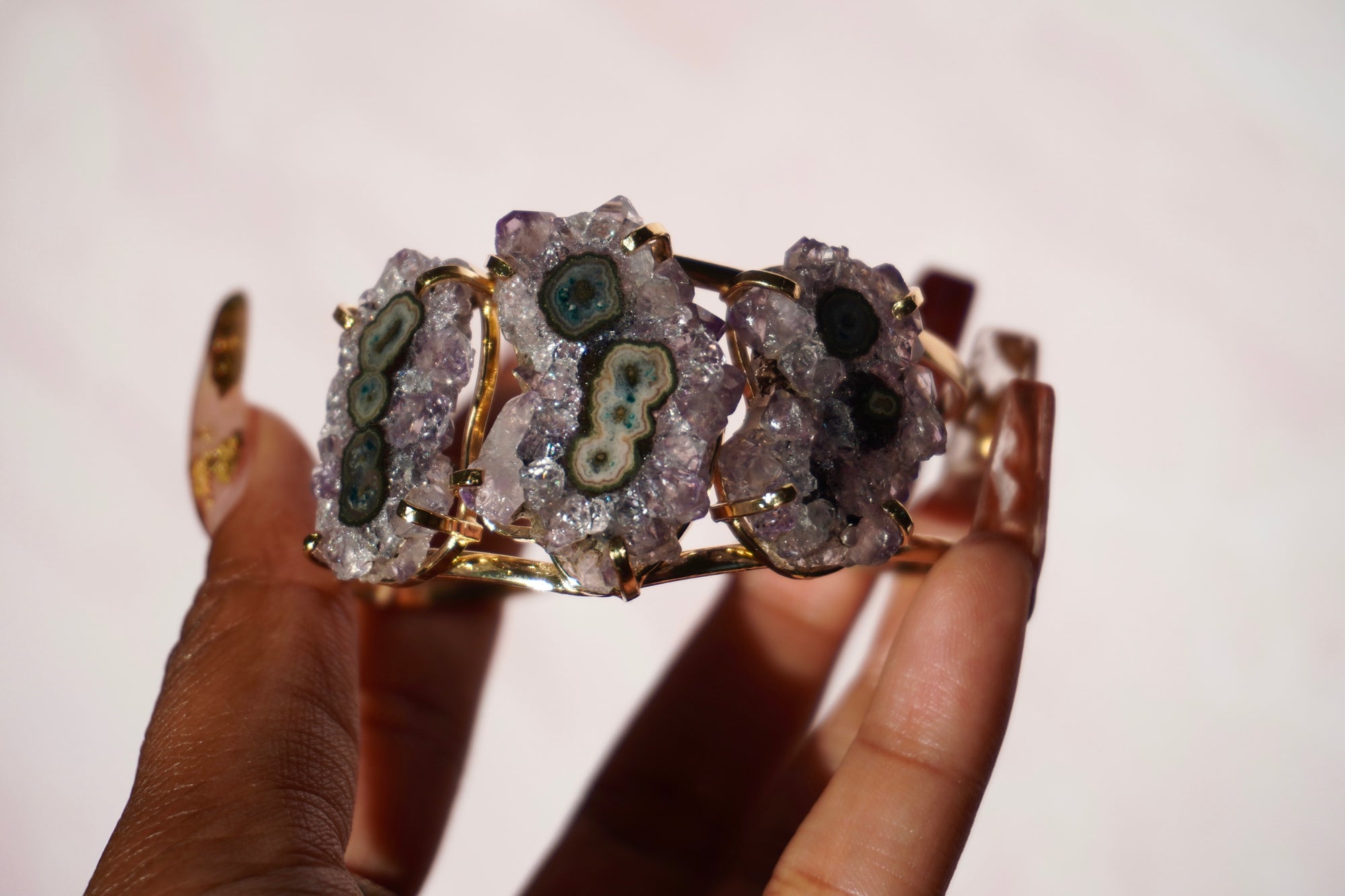 Stalactite Amethyst Triple Bracelet