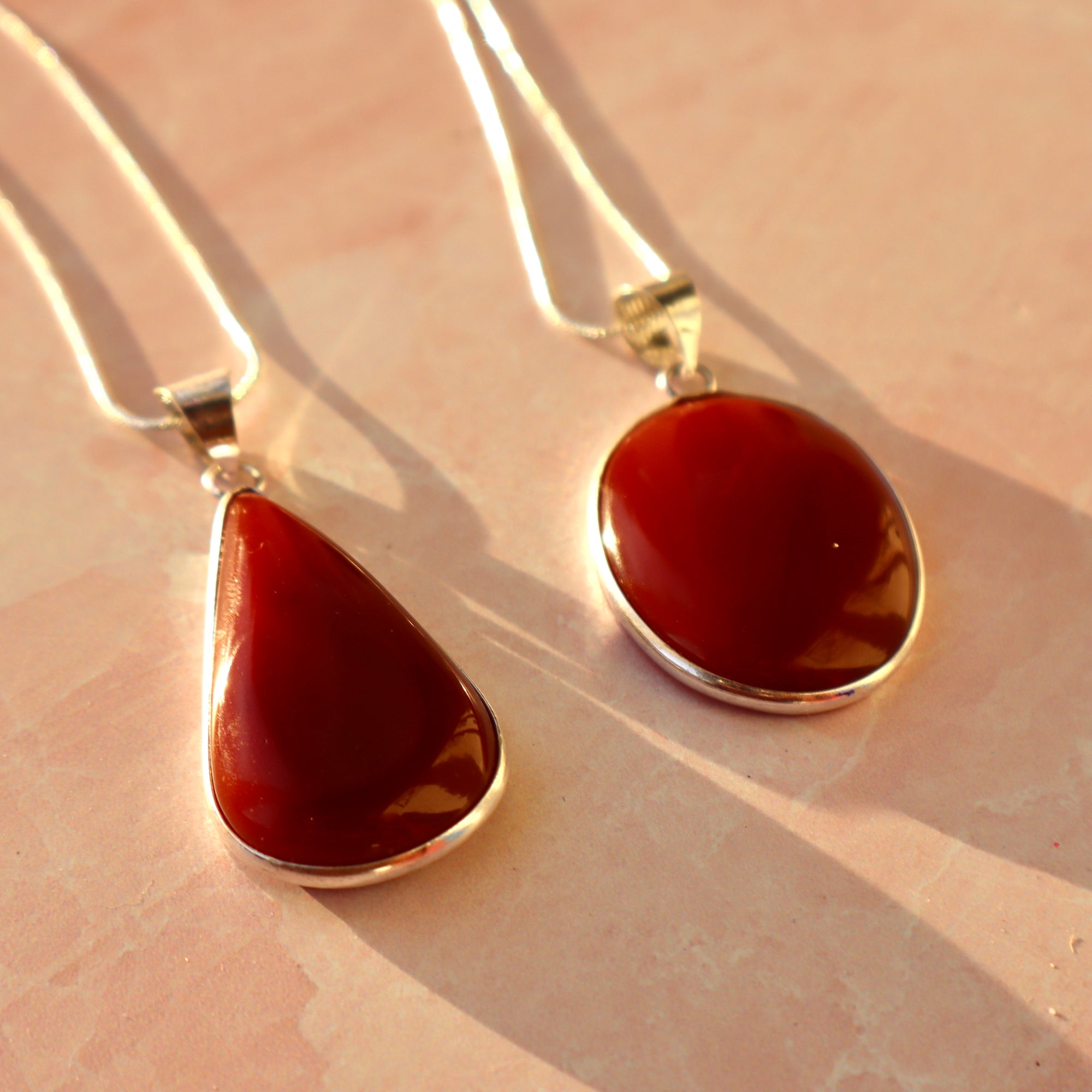 Silver Carnelian Necklace (Attraction and Creativity)