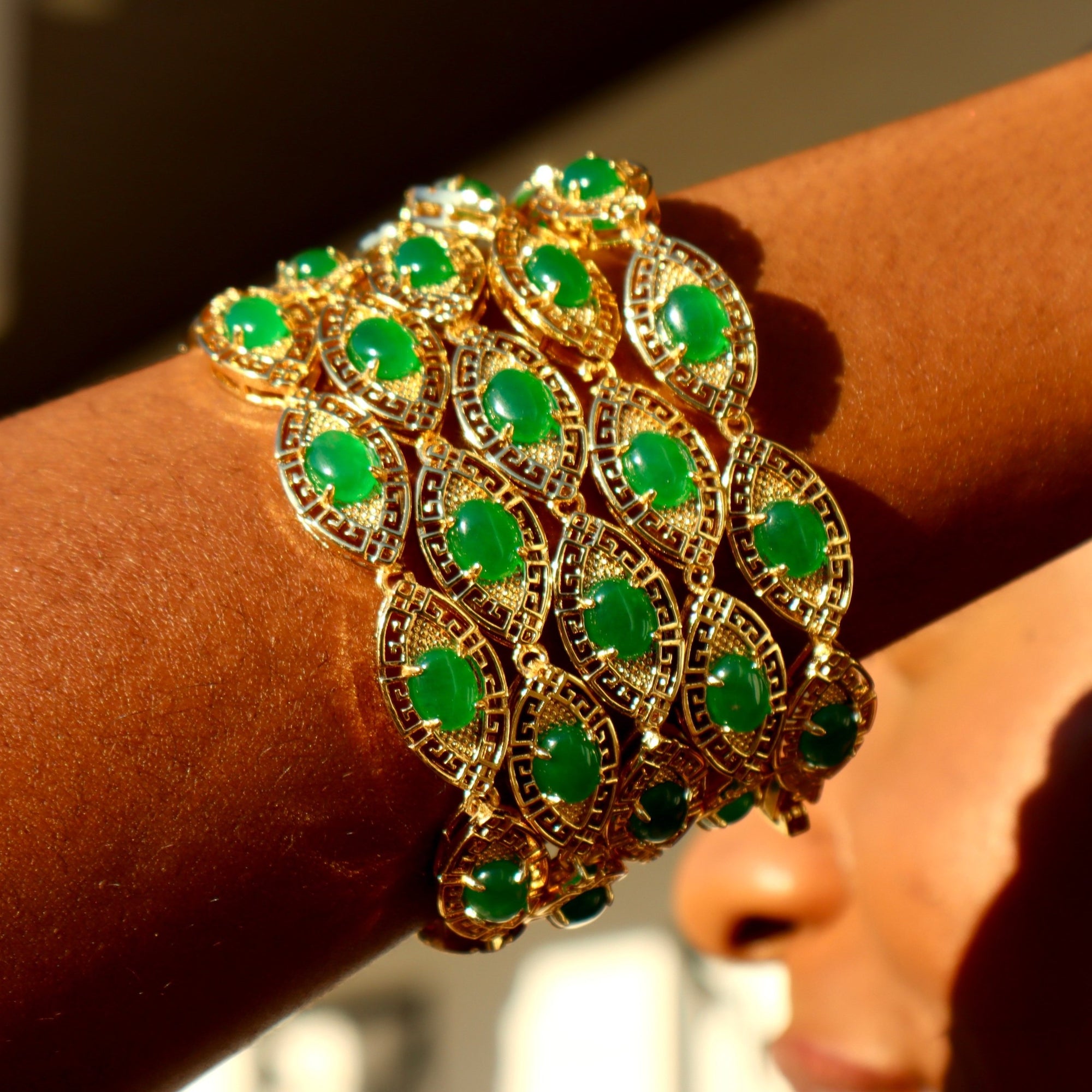 Gold Jade Bracelet (Wealth and Luck)