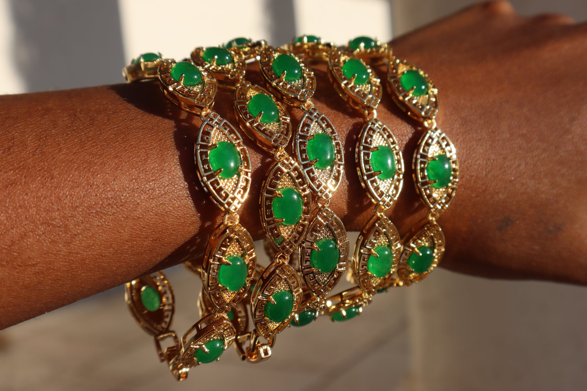 Gold Jade Bracelet (Wealth and Luck)